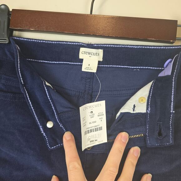 Crewcuts Navy Runaround Corduroy Pants Girls Size 8 - Picture 3 of 4